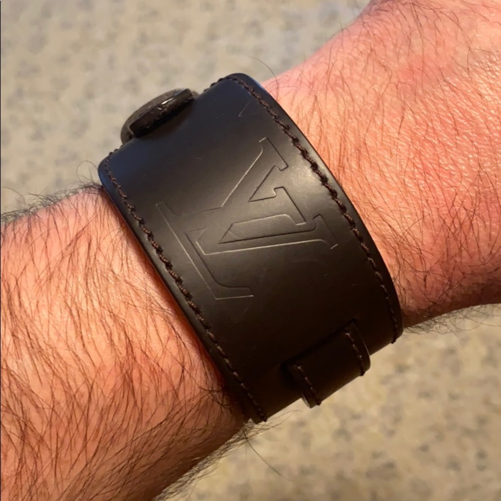 Louis Vuitton leather cuff
